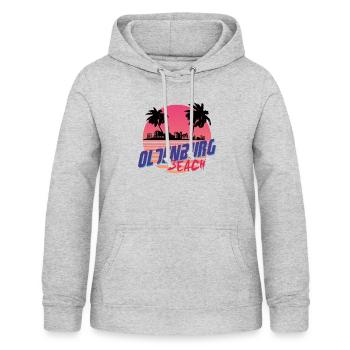 Oldenburg x Miami - Frauen Hoodie - Hellgrau meliert - Vorne - AI Model Female 172 light (172cm)