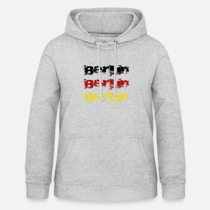 Berlin Berlin Berlin - Sweat à capuche Femme - gris clair chiné