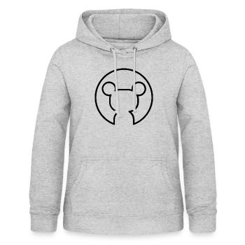 Maus betrachtet den Vollmond - Frauen Hoodie - Hellgrau meliert - Vorne - AI Model Female 172 light (172cm)