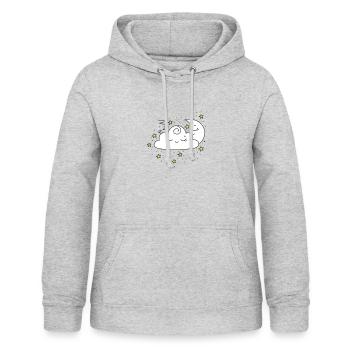 Wolke - Frauen Hoodie - Hellgrau meliert - Vorne - AI Model Female 172 light (172cm)