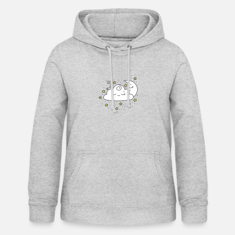 Nuage - Sweat à capuche Femme - gris clair chiné