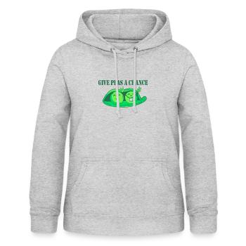 Gift Vegan vegetarian peace opportunity hippie - Women's Hoodie - light heather grey - Front - AI Model Female 172 light (172cm)