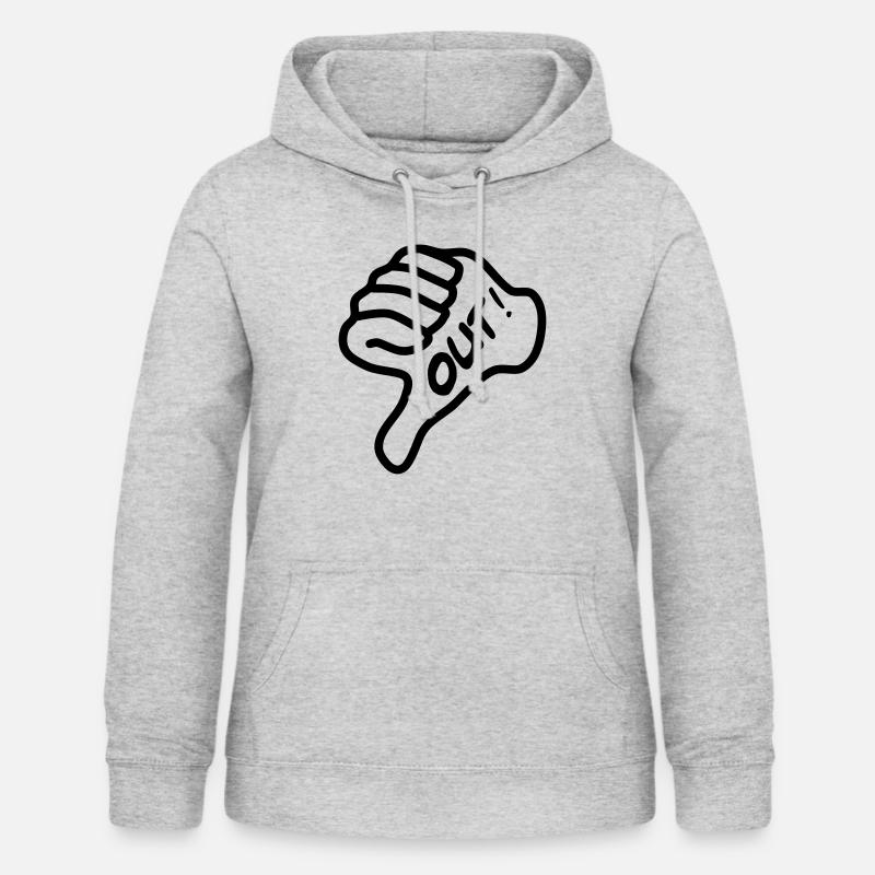 out gift idea thumbs down! - Women's Hoodie - light heather grey