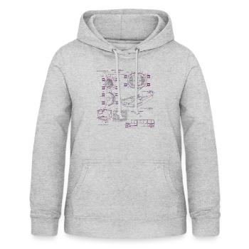 Inventions by Elisabeth Crämer - Women's Hoodie - light heather grey - Front - AI Model Female 172 light (172cm)