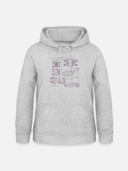 Erfindungen von Elisabeth Crämer - Frauen Hoodie - Hellgrau meliert