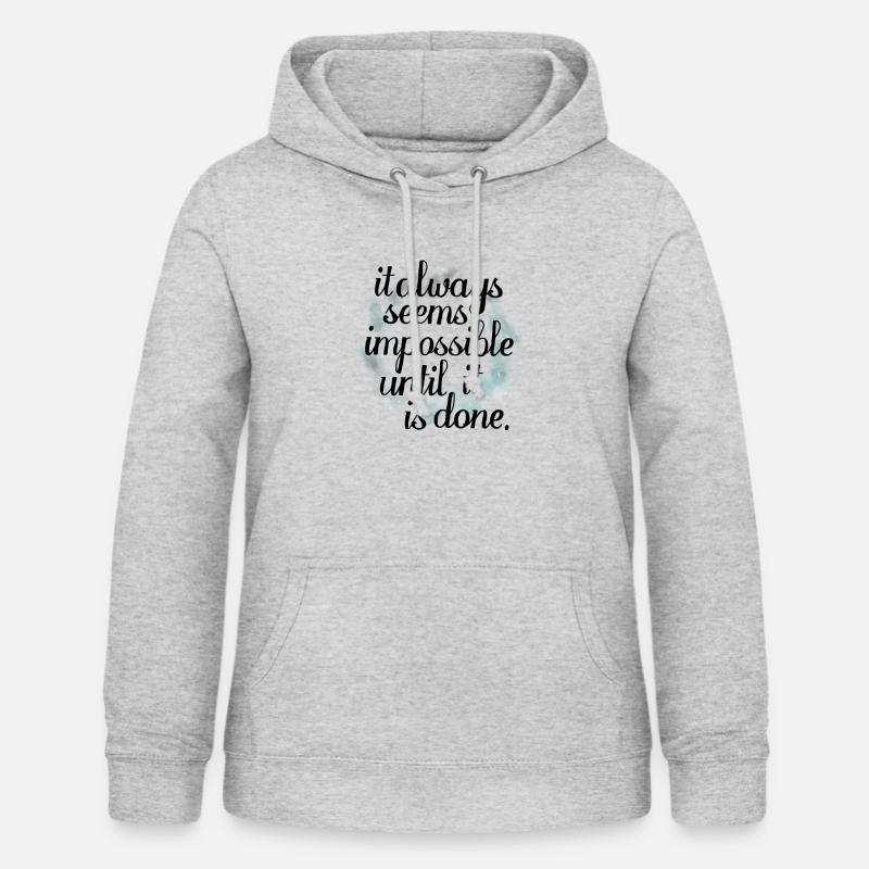 Seems impossible - Frauen Hoodie - Hellgrau meliert