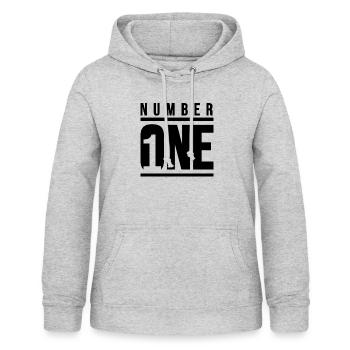 Nummer eins - Frauen Hoodie - Hellgrau meliert - Vorne - AI Model Female 172 light (172cm)
