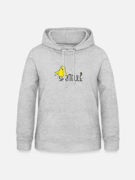 Eule. Vogel. Promille. - Frauen Hoodie - Hellgrau meliert