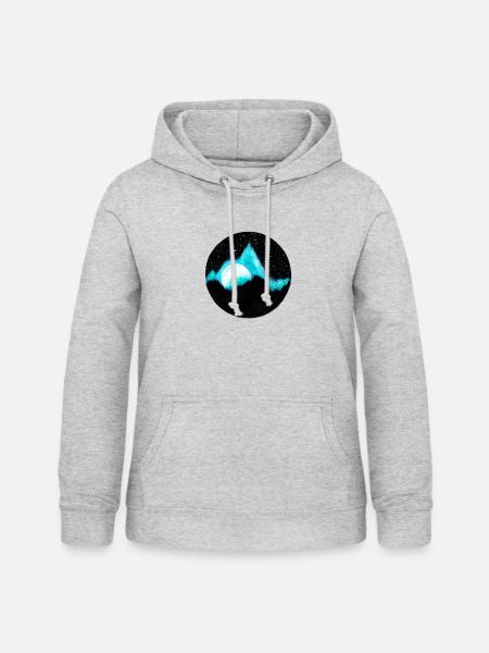 Galaxy - Frauen Hoodie - Hellgrau meliert