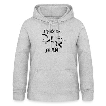 Ich kann nicht. Ich habe ULM. - Frauen Hoodie - Hellgrau meliert - Vorne - AI Model Female 172 light (172cm)
