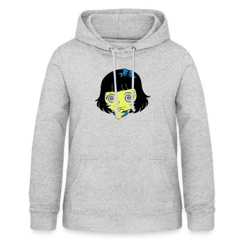 Dizzy Confused Anime Manga Girl Face - Women's Hoodie - light heather grey - Front - AI Model Female 172 light (172cm)