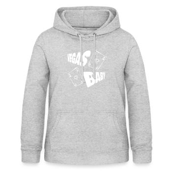 Vegas Baby - Sweat à capuche Femme - gris clair chiné - Devant - AI Model Female 172 light (172cm)
