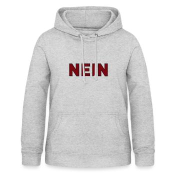 NEIN - Frauen Hoodie - Hellgrau meliert - Vorne - AI Model Female 172 light (172cm)