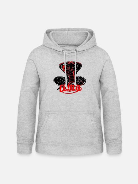 Kobra - Frauen Hoodie - Hellgrau meliert
