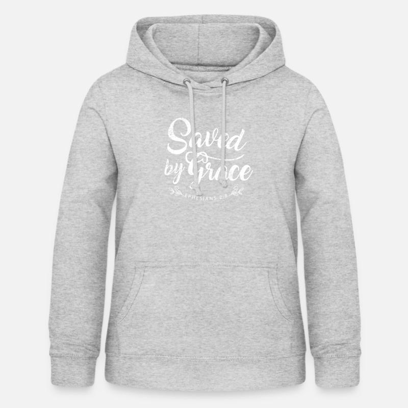 Saved by grace - Women's Hoodie - light heather grey