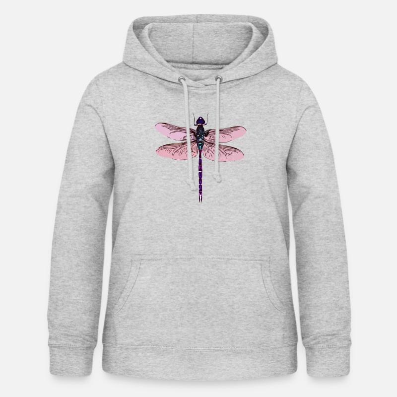 Libellule libellule - Sweat à capuche Femme - gris clair chiné
