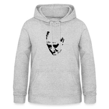 Atatürk - Sweat à capuche Femme - gris clair chiné - Devant - AI Model Female 172 light (172cm)