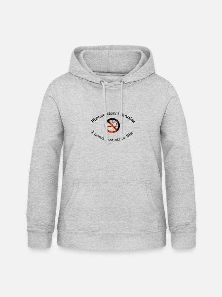 Don´t Smoke - Frauen Hoodie - Hellgrau meliert