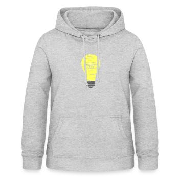Lampe - Sweat à capuche Femme - gris clair chiné - Devant - AI Model Female 172 light (172cm)