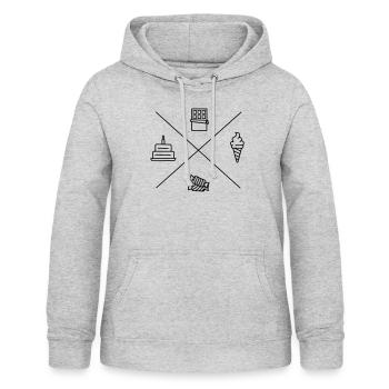 Sweets - Women's Hoodie - light heather grey - Front - AI Model Female 172 light (172cm)