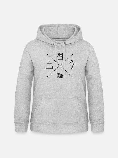 Süßigkeiten - Frauen Hoodie - Hellgrau meliert