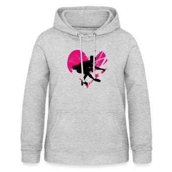 love motiv Rollkunstlauf 3 - Frauen Hoodie - Hellgrau meliert - Vorne - AI Model Female 172 light (172cm)