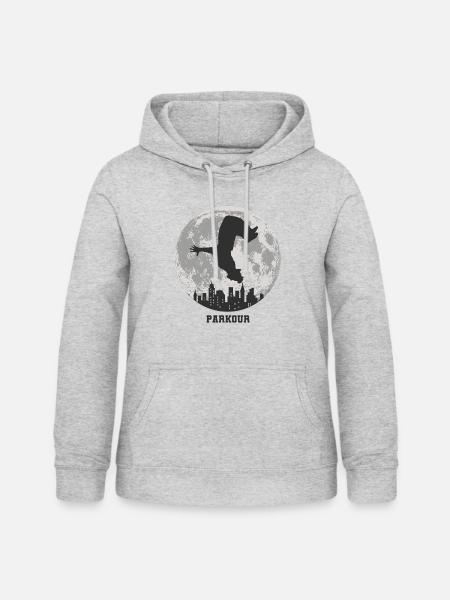 Parkour - Frauen Hoodie - Hellgrau meliert