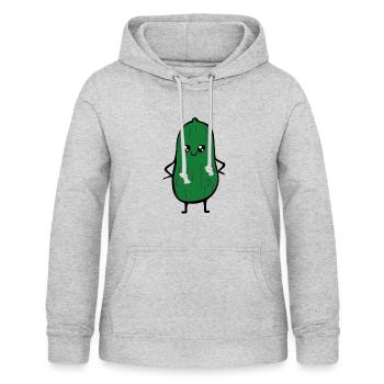 Sour Cucumber - Funny - Women's Hoodie - light heather grey - Front - AI Model Female 172 light (172cm)