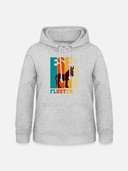 Esel - Frauen Hoodie - Hellgrau meliert