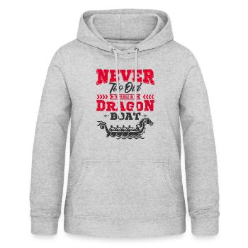 Drachenboot - Frauen Hoodie - Hellgrau meliert - Vorne - AI Model Female 172 light (172cm)