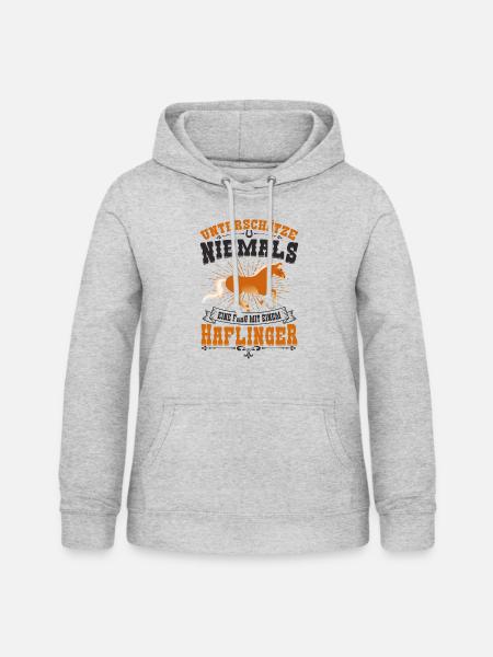 Haflinger - Frauen Hoodie - Hellgrau meliert