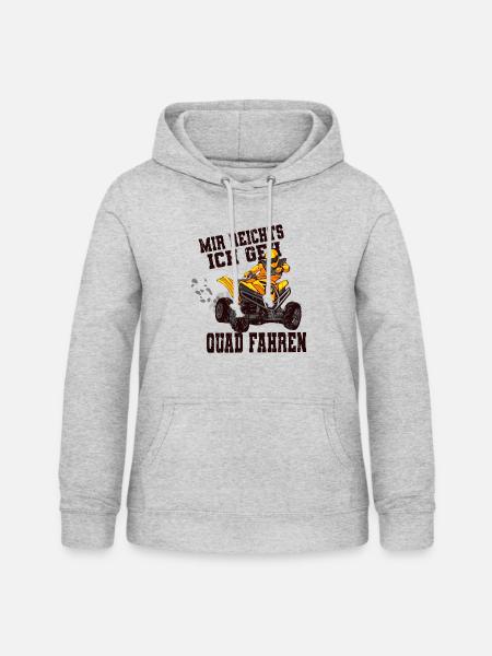 Quad - Frauen Hoodie - Hellgrau meliert