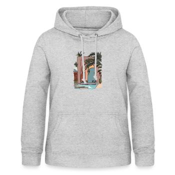 marokkanische Tür - Frauen Hoodie - Hellgrau meliert - Vorne - AI Model Female 172 light (172cm)