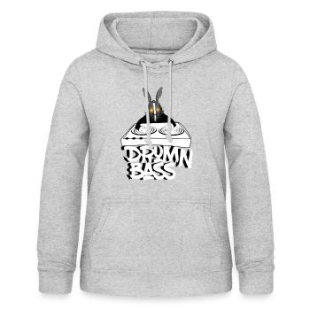 Drum'n'bass Hase D'n'B DNB Hard Weed Jungle Music - Sweat à capuche Femme - gris clair chiné - Devant - AI Model Female 172 light (172cm)