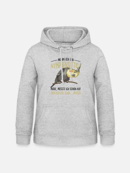 Nymphensittich - Frauen Hoodie - Hellgrau meliert