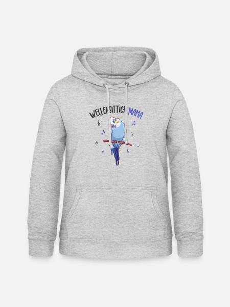 Wellensittich - Frauen Hoodie - Hellgrau meliert