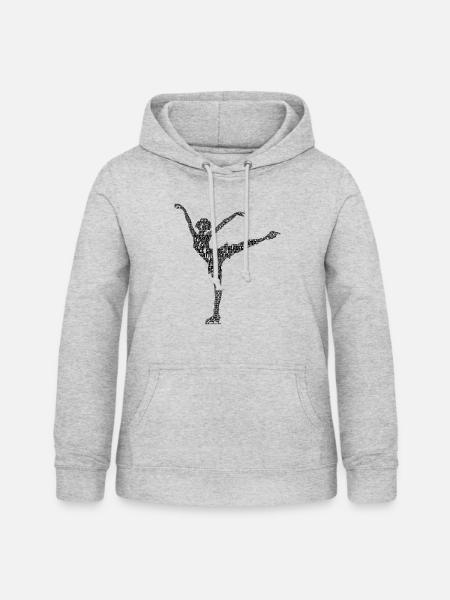 Eiskunstlauf - Frauen Hoodie - Hellgrau meliert