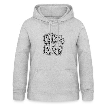 vandal or black die - Women's Hoodie - light heather grey - Front - AI Model Female 172 light (172cm)