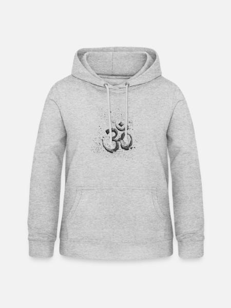 Om Shanti Explosion - Frauen Hoodie - Hellgrau meliert