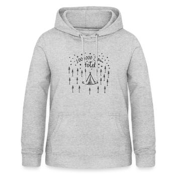 Camping 1.000.000 Millionen Sterne Hotel Camper - Frauen Hoodie - Hellgrau meliert - Vorne - AI Model Female 172 light (172cm)