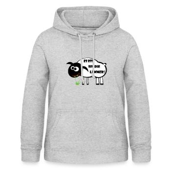 C’est un dilemme ! Agneau Idée cadeau - Sweat à capuche Femme - gris clair chiné - Devant - AI Model Female 172 light (172cm)