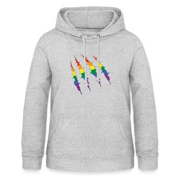 lgbt scratch - Women's Hoodie - light heather grey - Front - AI Model Female 172 light (172cm)