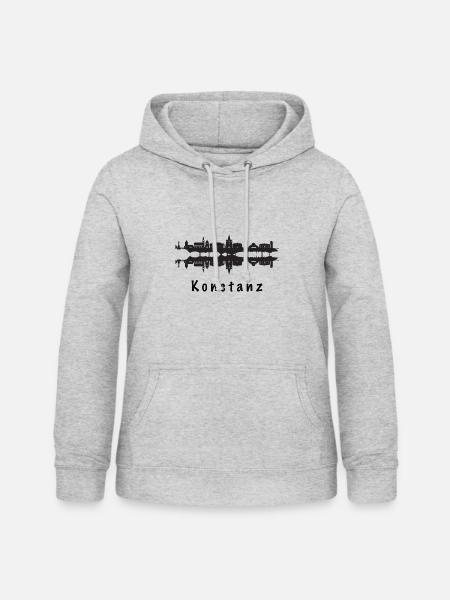 Konstanz Skyline - Frauen Hoodie - Hellgrau meliert