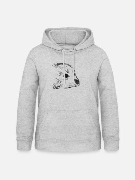 Robbe - Frauen Hoodie - Hellgrau meliert
