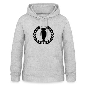 pokal kranz - Frauen Hoodie - Hellgrau meliert - Vorne - AI Model Female 172 light (172cm)