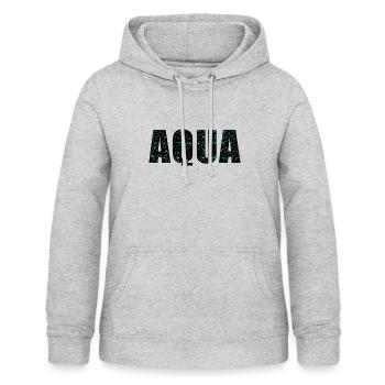 aqua - Sweat à capuche Femme - gris clair chiné - Devant - AI Model Female 172 light (172cm)