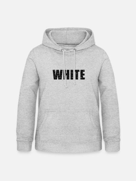 White - Frauen Hoodie - Hellgrau meliert