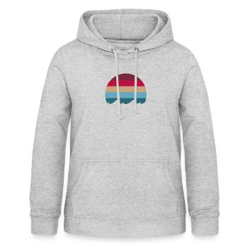 Wellen Pastell - Frauen Hoodie - Hellgrau meliert - Vorne - AI Model Female 172 light (172cm)
