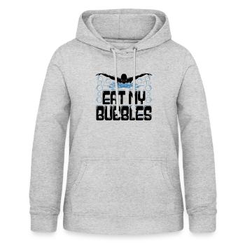 Eat My Bubbles Fun Swimming Swimmer Swim Ges - Women's Hoodie - light heather grey - Front - AI Model Female 172 light (172cm)