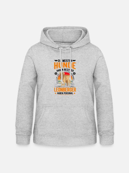 Leonberger Personal - Frauen Hoodie - Hellgrau meliert